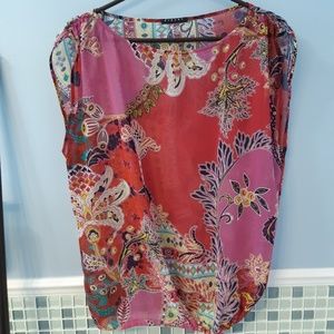 Sisley sleevless floral print top